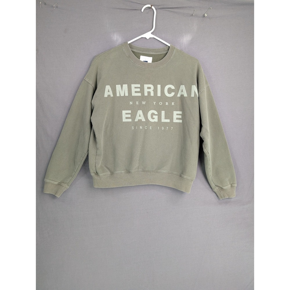 American Eagle New York Since 1977 Graphic Sweatshirt Green XS